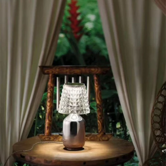 Lâmpada led sensível ao toque para jantar, lâmpada recarregável, decorativa, moderna, para mesa de hotel