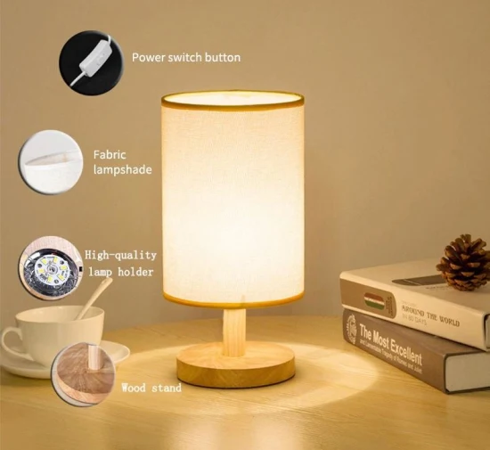 Estilo LED cabeceira de madeira mínimo luxo decoração de casa luz de leitura de controle de interruptor
