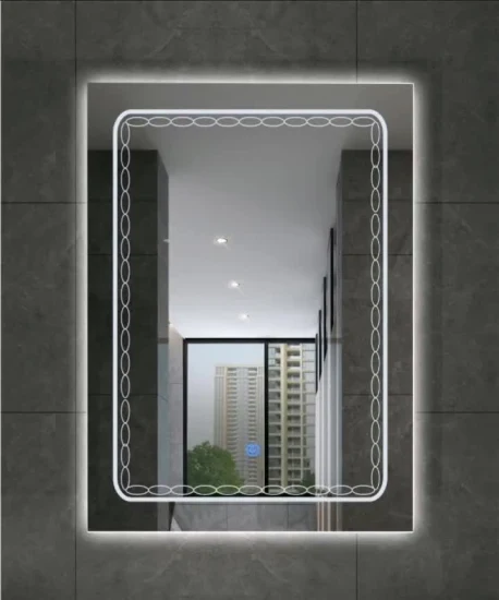 Espelhos led retroiluminados led espelho do banheiro luz inteligente interruptor de toque sensor anti nevoeiro bluetooth banho inteligente espelho iluminado