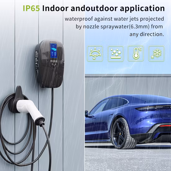 Carregador EV inteligente doméstico Tuya APP 32A 7kw